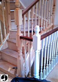 Replacing the banister was too expensive, so i stained it dark brown. How To Calculate Equal Stair Spindle Spacing Deck Porch Railings