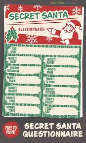 We did not find results for: Secret Santa Questionnaire Free Printables Online Bloglovin