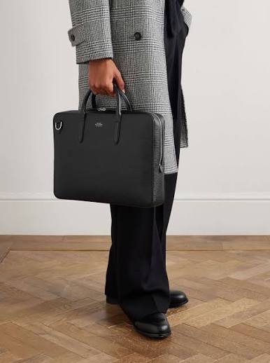SMYTHSON Panama Cross-Grain Leather Briefcase for Men | MR PORTER