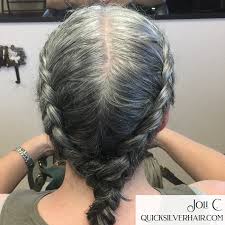 Alright, so you've come to us to learn how to braid, eh? Transitioning To Gray Hairstyles Everyday Updos Quicksilverhair