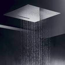 Rain shower system sale buy led shower, recessed rain shower head, led shower head, color changing led shower system, rain shower head with temperature control sensor today at an affordable price and add new experience to every day's showering with an outstanding collection of. Recessed Ceiling Shower Head Pia16g Geda Square Rain Waterfall