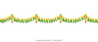 Illustration Flower Garland Decoration Toran Happy Stock Vector Royalty Free 729127672 Flower Illustration Flower Garlands Holiday Background