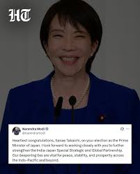 Sanae Takaichi elected as Japan's first female prime minister after winning  historic vote PM Narendra Modi tweets: "Heartiest congratulations, Sanae  Takaichi,