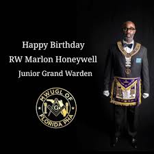 Happy Birthday, Right Worshipful Junior Grand Warden Dr. Marlon Honeywell.  Thanks for all your hard work and dedication to the craft. Photo: GP  William Dunkley