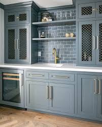Grey Blue Paint Colors Ideas For A Tranquil Mood Hello Lovely In 2020 Grey Painted Kitchen Grey Blue Kitchen Blue Gray Paint