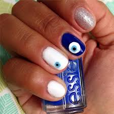 13 Evil Eye Manicures You Won T Be Able To Look Away From Evil Eye Nails Eye Nail Art Nail Polish