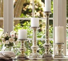 Antique Mercury Glass Pillar Holder Pottery Barn