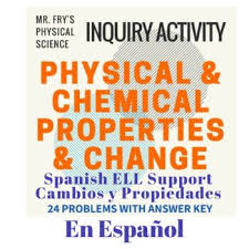 Physical Chemical Properties Change Spanish Version Physical And Chemical Properties Science Teaching Resources Physics