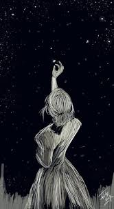 Thank You For 23k Views In Last 30 Days On Pinterest A Girl Touches Star Sketch Vivek Anan In 2021 Black Paper Drawing Black And White Art Drawing Cool Art Drawings