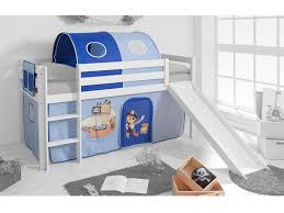 Kinderbetten mit vorhang kaufen sie günstig auf wohnen.de ⭐ kostenloser versand & retoure ✅ große auswahl ⭐ kauf auf rechnung und raten. Spielbett Hochbett Kinderbett Kinder Bett Mit Rutsche 90x200 Cm Vorhang Ebay