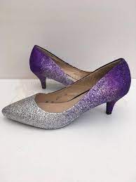 Ombre Heels Glitter Glitter Ombre Shoes Point Toe Heels Etsy Wedge Wedding Shoes Purple Bridal Shoes Silver Glitter Shoes