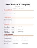 Free printable resume template download. Blank Cv Template 9 Free Templates In Pdf Word Excel Download
