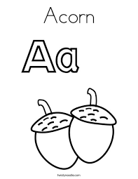 300+ free coloring page downloads! Acorn Coloring Page Twisty Noodle