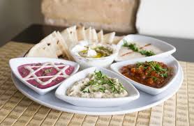 Dip Platte Israelisches Restaurant Lebensmittel Essen Arabische Kuche Kulinarisch