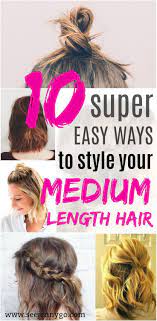 10 Medium Length Hairstyles That Look Great On Anyone See Mama Go Medium Length Hair Styles Hair Lengths Hair Tutorials Easy