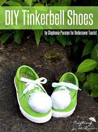 These shoes are great for disneybounding at the parks as tink. Easy Diy Tinkerbell Shoes For Your Favorite Fairy