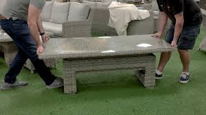 See more ideas about coffee table, adjustable height coffee table, coffee table to dining table. Maze Rattan S Height Adjustable Table Youtube