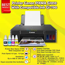 Tutorial kali ini saya menggunakan printer kanon tipe ip2770, untuk printer yang demikian tutorial cara print kertas f4 agar tidak. Jual Printer Canon Pixma G1010 Ink Tank System G 1010 Print Head Ca91 Ca92 Compatible Ink Fixprint Indonesia Tokopedia