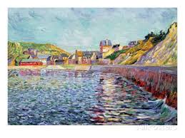 Port En Bessin Calvados C 1884 Giclee Print By Paul Signac At Allposters Com Scenic Art Impressionist Landscape Calvados