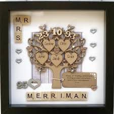 10th wedding anniversary gift ideas. Silver Wedding Anniversary Gift And Family Tree 25th Wedding Etsy Anniversary Gifts For Parents Silver Wedding Anniversary Gift 25 Wedding Anniversary Gifts