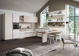 Modern Kitchen First With Doors In Melamine White Limed Oak And Cappuccino Brown Sof Minimal Kitchen Design Contemporary Style Kitchen Kitchen Projects Design