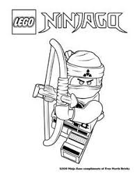 De kapitein vormde de wereld met behulp van de vier mystieke wapens van ninjago: Kleurplaat Lego Ninjago Zane