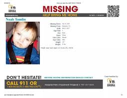 Find Missing Noah Tomlin Missing And Exploited Children Kids Poster Missing Child