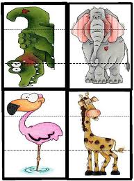 Yapboz Kaliplari 19 Hayvan Faaliyetleri Puzzle Okul
