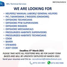 Besides o&m services of technical services, we also provide management of soft services where these are a part of our customers' total outsourced maintenance service package. Mkj Technical Services Is Brunei Career Brunei Jobs ÙÙŠØ³Ø¨ÙˆÙƒ