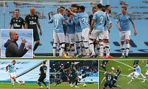 After the surprise defeat by southampton, pep guardiola's side returned to normality with a display of utter conviction against a helpless newcastle. Manchester City 5 0 Newcastle Pep Guardiola S Men Sweep Aside The Magpies Daily Mail Online