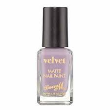 That is a nail polish that has a different dry down effect compared to a glossy nail polish. Barry M Velvet Nail Paint Lilac Lady Make Up Superdrug