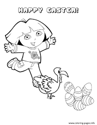 Dora the explorer is a famous cartoon series recognized all over for the cute here, both have come to entertain their fans for the spring easter through their free range of dora easter coloring pages. Dora And Easter Eggs Coloring Pages Printable