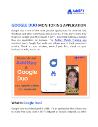 If a particular spy app is installed. Download Addspy A Google Duo Spy Application For Android By Addspy Parental Tracking App Issuu