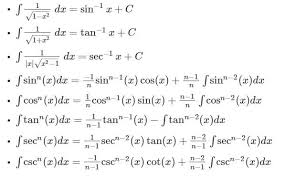 Basic Integration Formulas List Of Integral Formulas