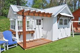 10 X18 Farmhouse Garden Shed Entertaining Recreation Greenhouse Sheds Peak Style Sheds A Frame Sales Prices Greenhouse Shed Farmhouse Garden Garden Shed