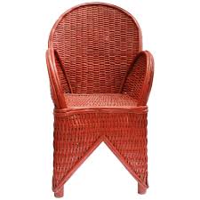 Made To Order Red Wicker Chair Handmade In Morocco 1stdibs Com Wicker Chair Wicker Wicker Armchair