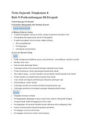 01 kemunculan dan perkembangan nasionalisme di asia tenggara. Nota Sejarah Tingkatan 4 Bab 9