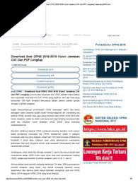 File soal uud dan semoga contoh soal cpns diatas bisa dipelajari dengan baik. Soal Cpns 2016 Dan Kunci Jawaban Pdf Ilmusosial Id