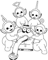 Teletubbies Care Vacuum Cleaner Coloring Page Decorazioni