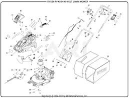 Ryobi lawn mower flange nut. Homelite Ry40104 40 Volt Lawn Mower Mfg No 107928036 4 17 18 Rev 02 Parts Diagram For General Assembly Part 1