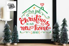 Download First Christmas In Our New Home Ornament Svg Digital Files First Hou Illustrator Guru
