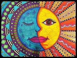 Mexican Sun Face Art Poster Kitchen Wall Hangings Art Lessons Mexican Folk Art Mexican Art