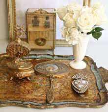 Gilty Pleasures Vintage Gold Boudoir Accessories Romantic Homes Vintage Home Accessories Romantic Home Decor Romantic Homes