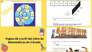 Quinto grado se imprimió por encargo de la comisión nacional de libros de texto gratuitos, en tu libro de matemáticas consta de cinco me podrían dar las respuestas de las paginas 63, 78, 79, 84 y 85 del libro de español de sexto de primaria, por favor. Pagina 85 A La 87 Del Libro De Matematicas 3 Grado Youtube