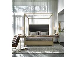 This california king canopy bed features flowing lines, detailed carvings, and beautiful veneer treatments. Modern Harlow Cal King Canopy Bed Universal Furniture