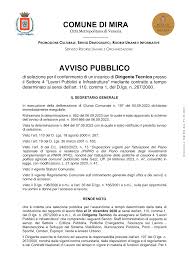 COMUNE DI MIRA AVVISO PUBBLICO - professione Architetto