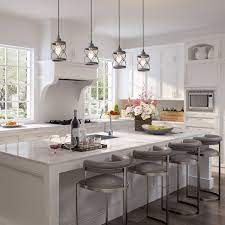 Lnc Mocha Dark Gray Farmhouse Cylinder Led Mini Pendant Light Lowes Com Kitchen Island Chandelier Kitchen Island Lighting Modern Farmhouse Lighting