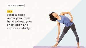 Inhale the right fingertips up towards the ceiling. How To Do Half Moon Pose Ardha Chandrasana