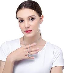 Jstyle Stainless Steel Mens Womens Couple Necklace Friendship Puzzle CZ  Love Matching Heart Pendants: Buy Online at Best Price in UAE