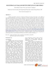 Maybe you would like to learn more about one of these? Pdf Kelembagaan Dalam Sistem Pertanian Padi Sehat